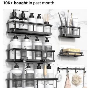 Shower Caddy-YASONIC 100% Rustproof Shower Organizer 6 PK nwt